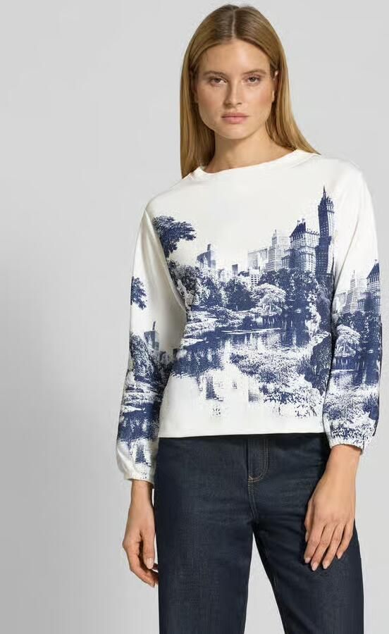Monari Sweatshirt in All-over look met Ronde hals - Foto 4