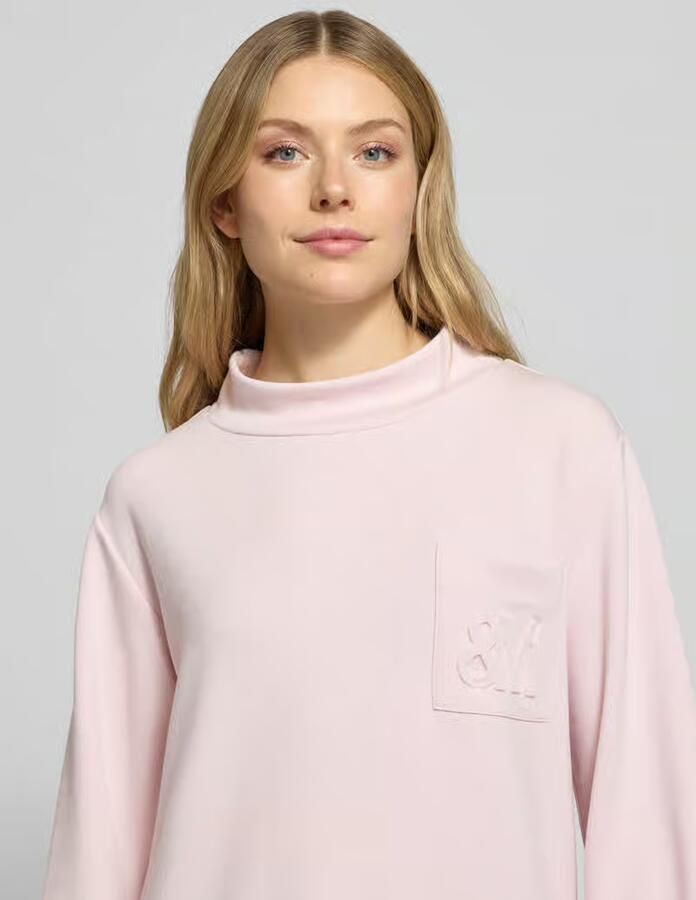 Monari Sweatshirt met opstaande kraag en borstzak - Foto 2
