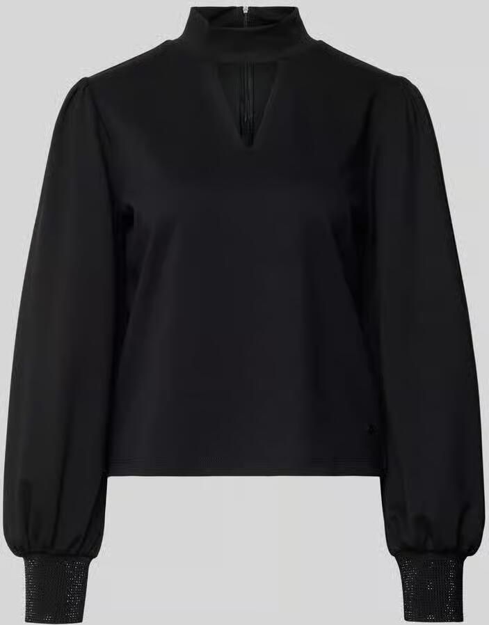 Monari Sweatshirt met opstaande kraag en cut-out