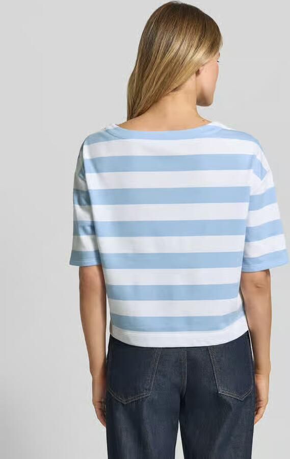 Monari Sweatshirt met streepmotief en 1 2-mouwen