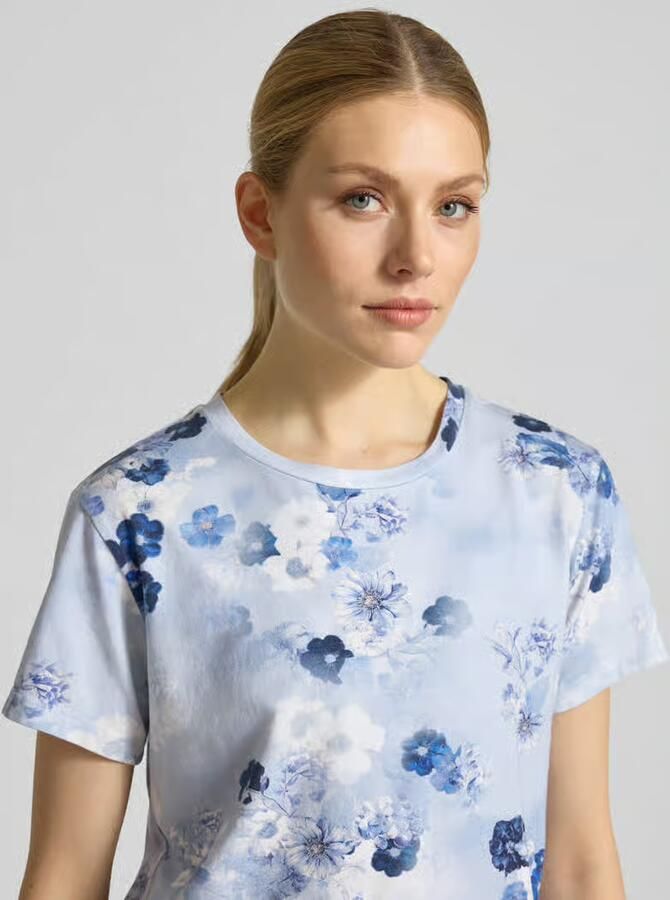 Monari T-shirt in all-over look met ronde hals