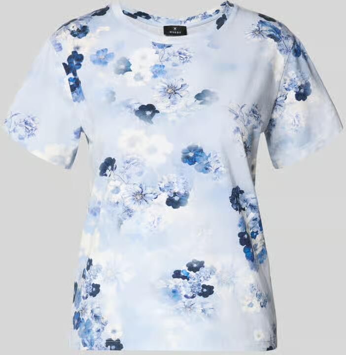 Monari T-shirt in all-over look met ronde hals - Foto 2