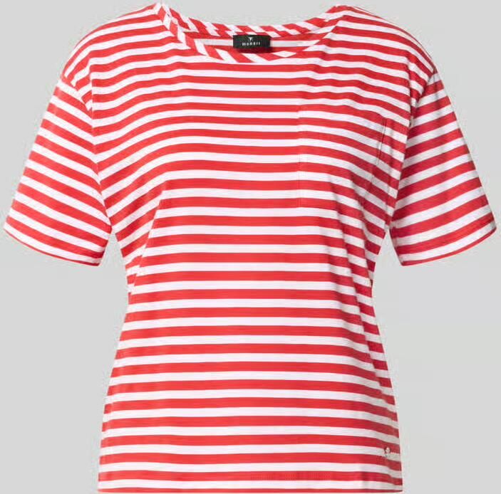 Monari T-shirt in all-over look met ronde hals