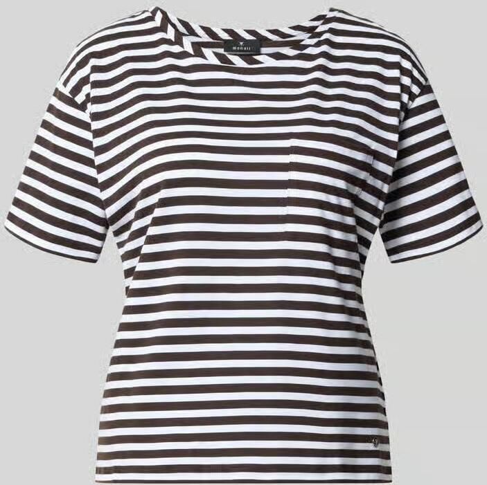 Monari T-shirt in all-over look met ronde hals