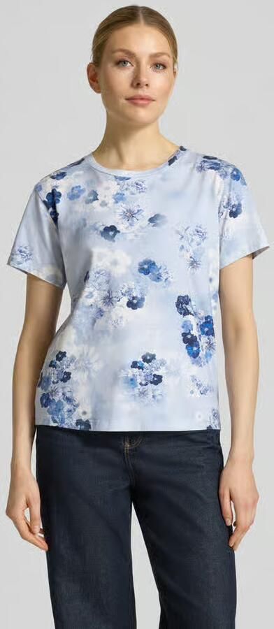 Monari T-shirt in all-over look met ronde hals - Foto 2