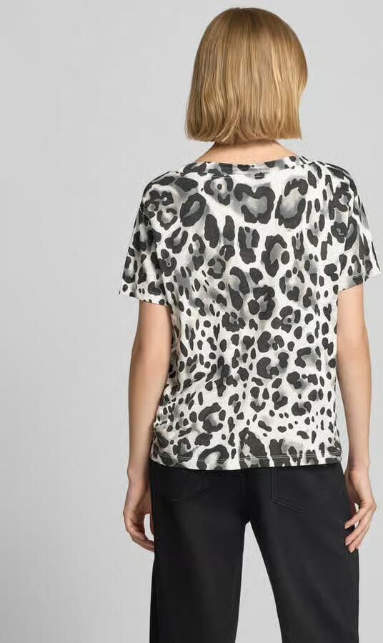Monari T-shirt in all-over look met ronde hals - Foto 3