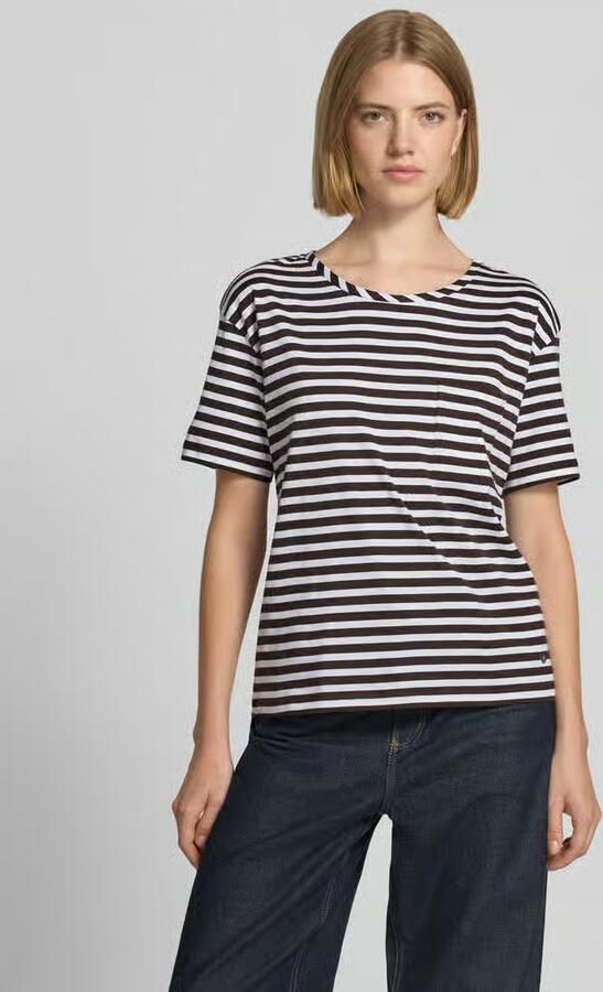 Monari T-shirt in all-over look met ronde hals - Foto 2