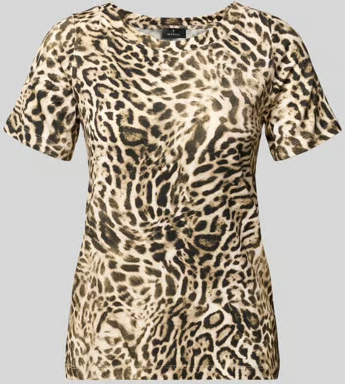 Monari T-shirt in luipaardlook met ronde hals - Foto 2
