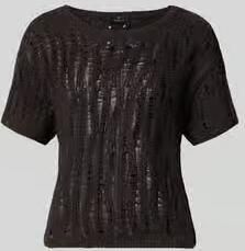 Monari T-shirt in semitransparant design model 'Ajour'