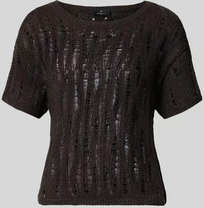Monari T-shirt in semitransparant design model 'Ajour'