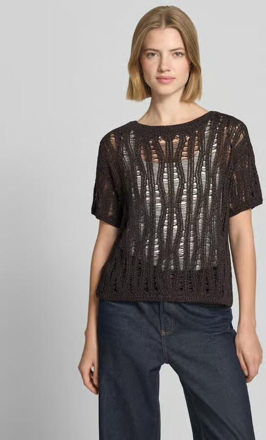 Monari T-shirt in semitransparant design model 'Ajour' - Foto 2