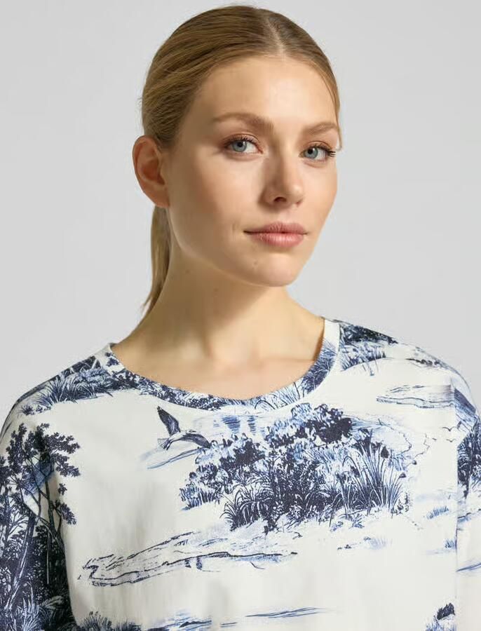 Monari T-shirt met allover-look model 'Hamptons Landschaft'