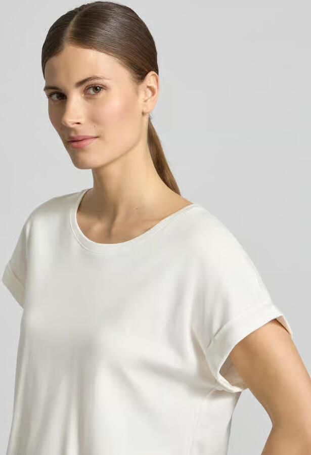 Monari T-shirt met gefixeerde mouwomslag