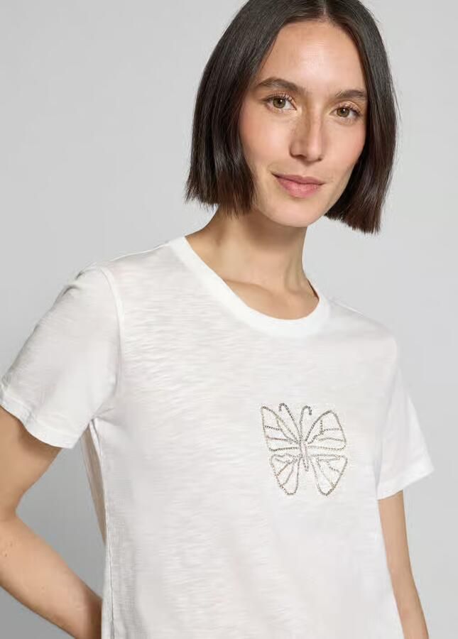Monari T-shirt met labeldetail
