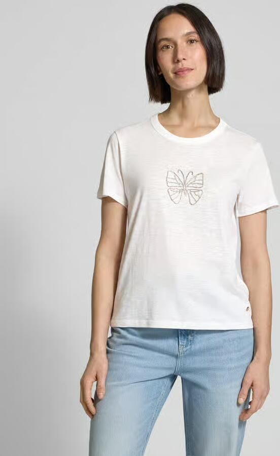Monari T-shirt met labeldetail - Foto 4