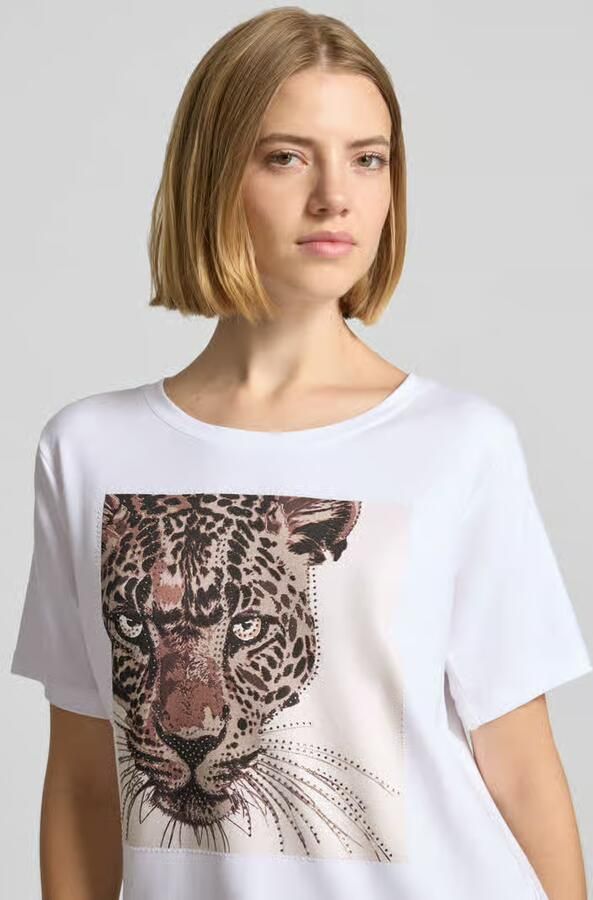 Monari T-shirt met motiefprint en met siersteentjes - Foto 2