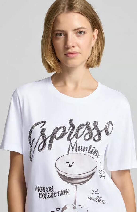 Monari T-shirt met motiefprint en met siersteentjes - Foto 2