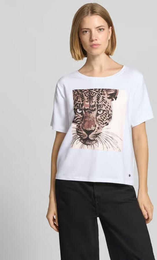 Monari T-shirt met motiefprint en met siersteentjes - Foto 2