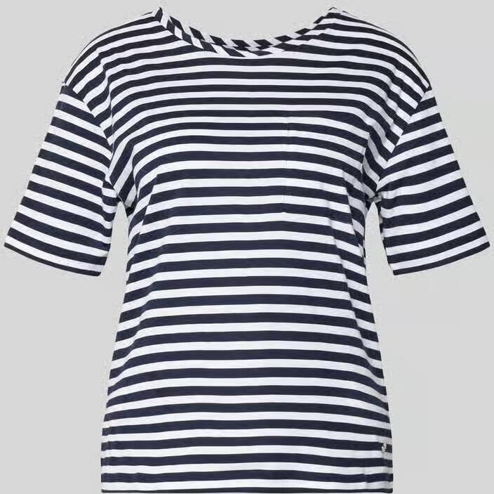 Monari T-shirt met ronde hals en borstzak - Foto 2
