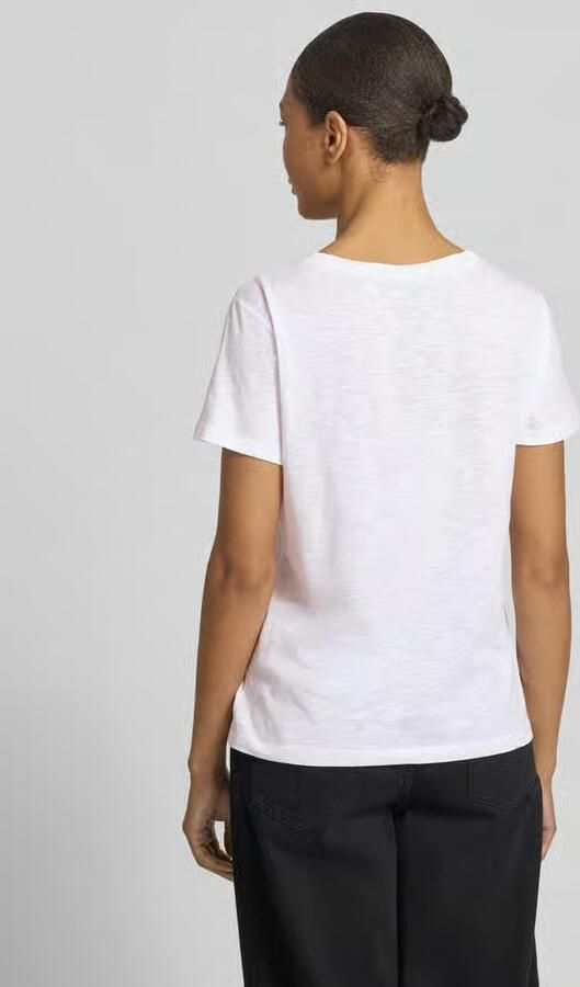 Monari T-shirt met siersteentjes en ronde hals