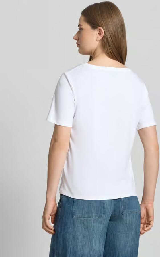 Monari T-shirt met statementprint en met siersteentjes
