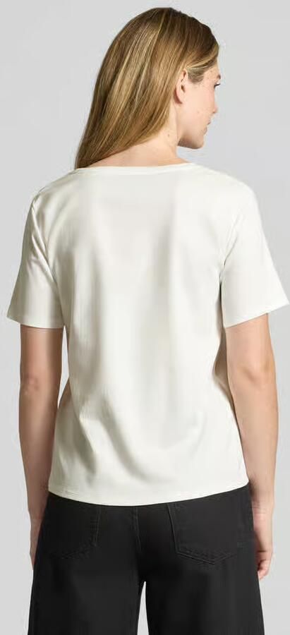 Monari T-shirt met statementprint en met siersteentjes