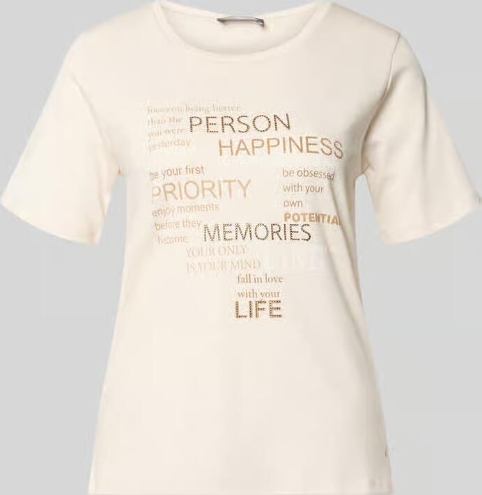 Monari T-shirt met strass-steentjes - Foto 2