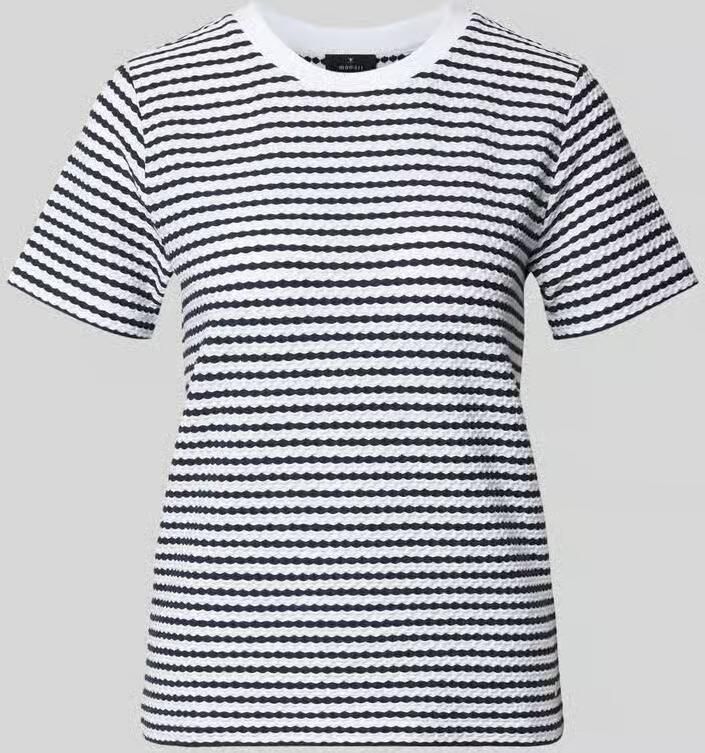 Monari T-shirt met structuurpatroon en ronde hals - Foto 2