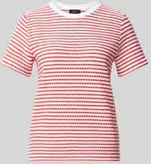 Monari T-shirt met structuurpatroon en ronde hals