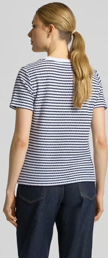 Monari T-shirt met structuurpatroon en ronde hals