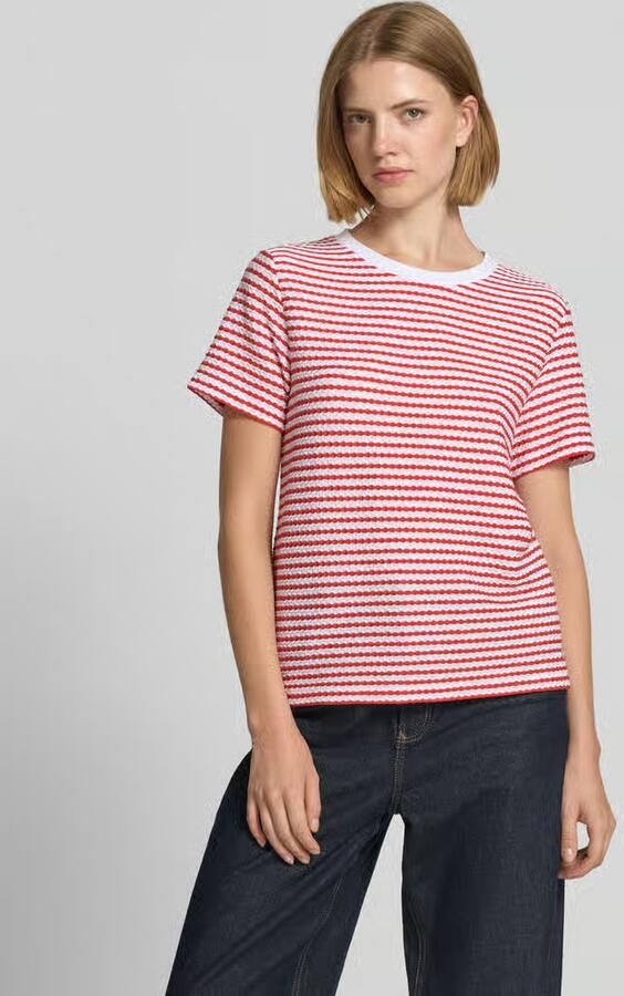 Monari T-shirt met structuurpatroon en ronde hals - Foto 2