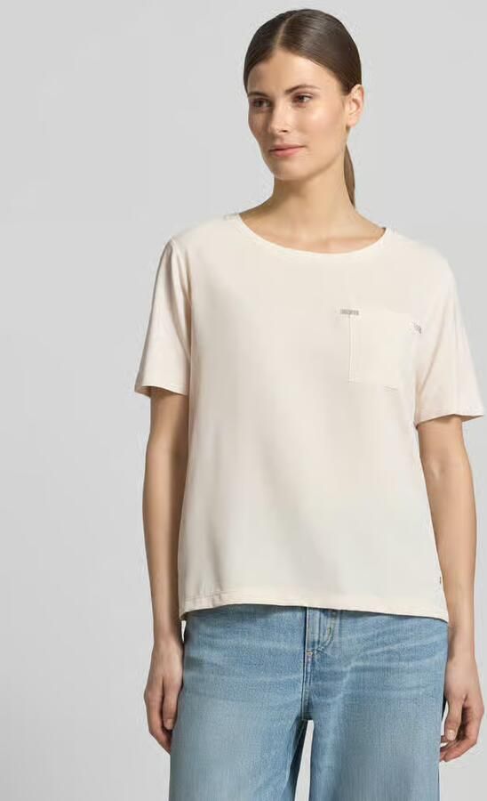 Monari T-shirt van viscosemix met borstzak - Foto 3