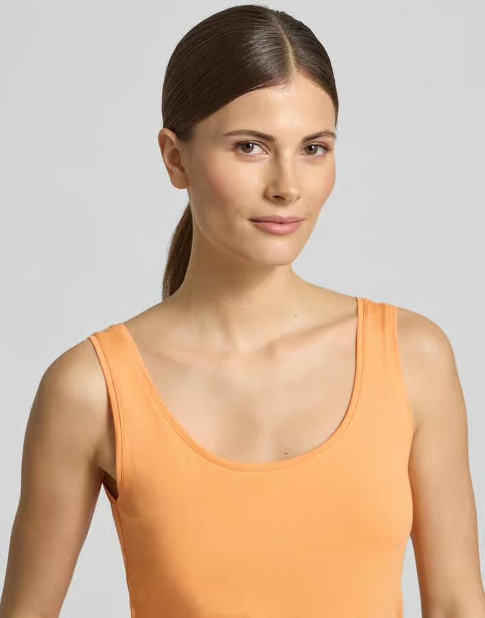 Monari Tanktop met ronde hals en labeldetail