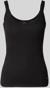 Monari Tanktop met ronde hals en labeldetail