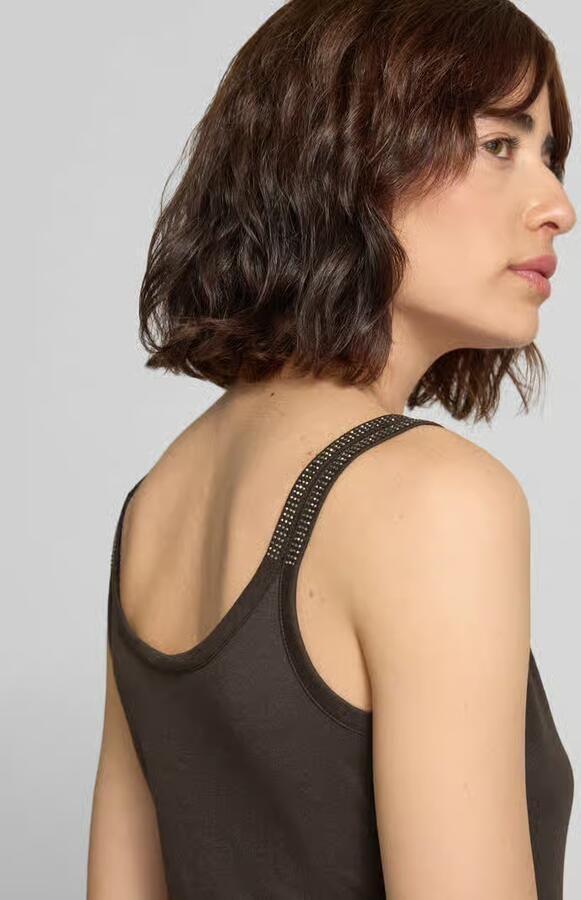 Monari Tanktop met ronde hals en labeldetail - Foto 2
