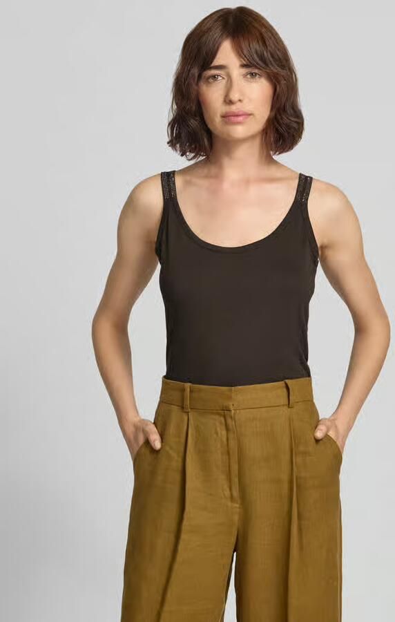Monari Tanktop met ronde hals en labeldetail - Foto 2