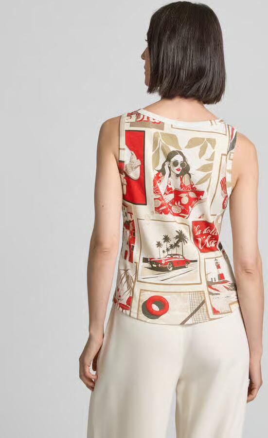 Monari Top met motiefprints