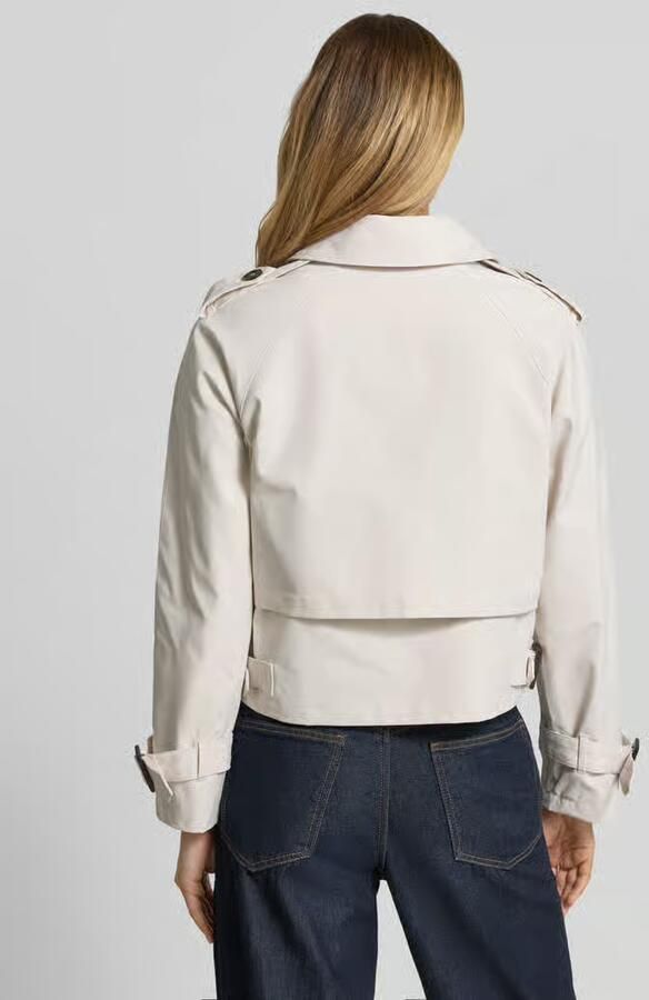 Monari trench jack met dubbele knoopsluiting en platte kraag - Foto 3