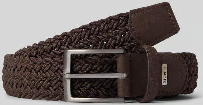 MONTI Riem in vlechtlook met leer model 'Havanna'