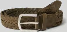 Monti Riem van leer in gevlochten look model 'Vancouver'