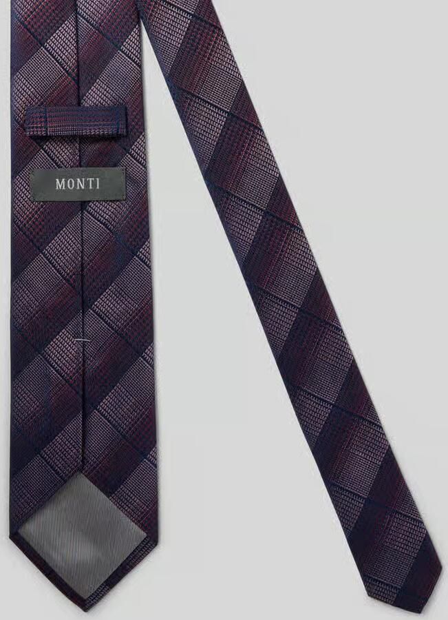 MONTI Stropdas van zijde in all-over look (7 5 cm)