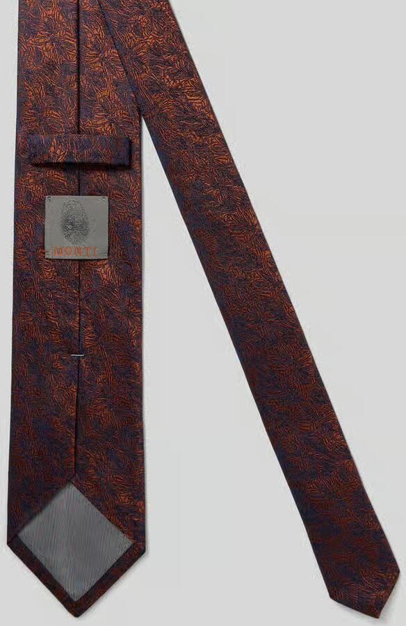 MONTI Stropdas van zijde in all-over look (7 5 cm)