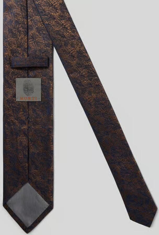 MONTI Stropdas van zijde in all-over look (7 5 cm)