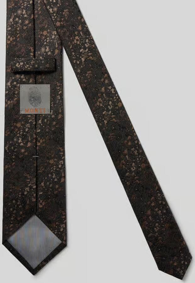 MONTI Stropdas van zijde in all-over look (7 5 cm)