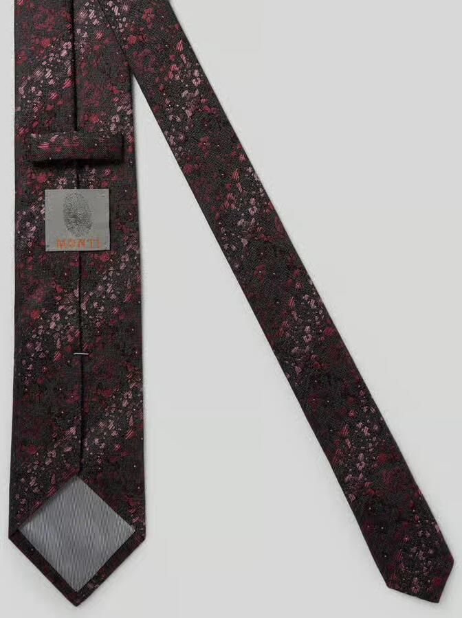 MONTI Stropdas van zijde in all-over look (7 5 cm)