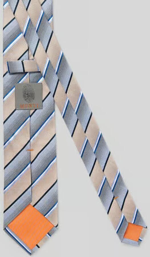 MONTI Stropdas van zijde met streepmotief (7 cm)