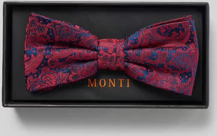Monti Zijden strik met paisleymotief model 'Flavio'