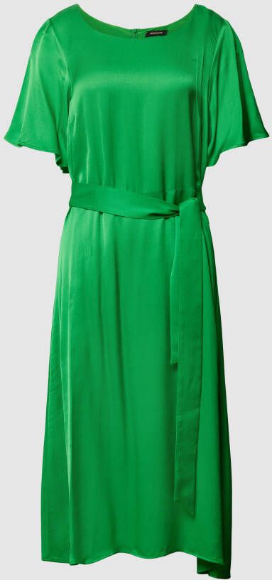 MORE & MORE Midi-jurk van viscose met strikceintuur