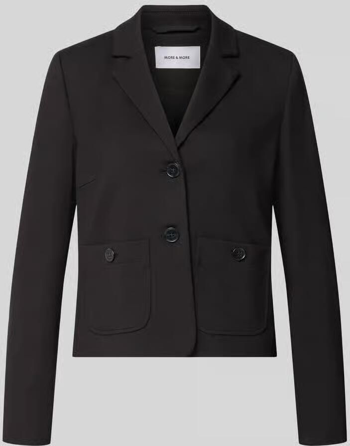 MORE & MORE Blazer van viscosemix met reverskraag