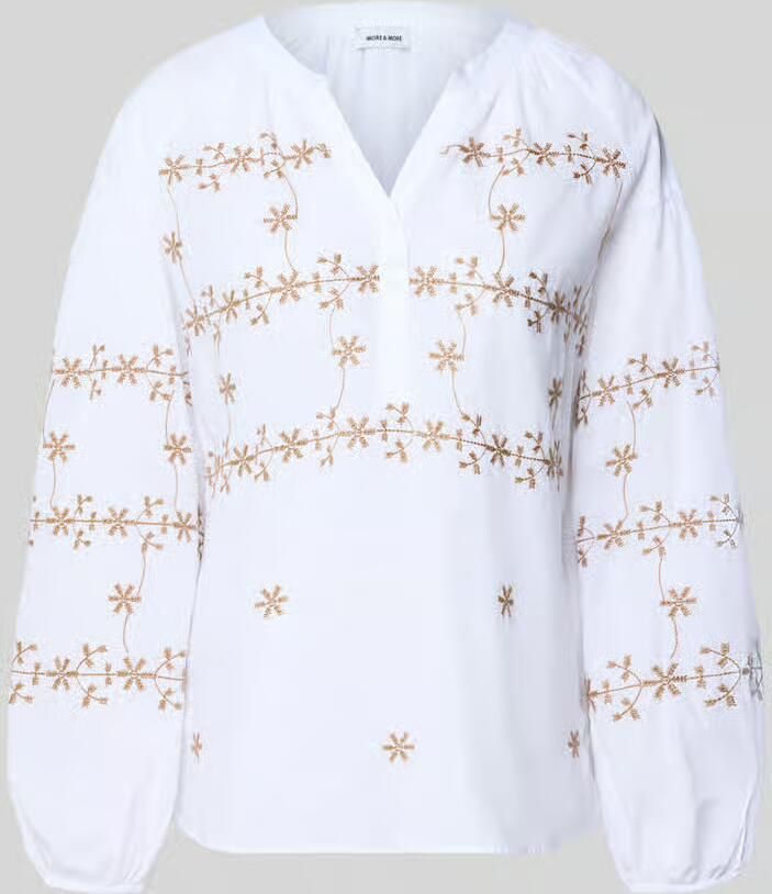 MORE & MORE Blouse met tuniekkraag en korte knoopsluiting - Foto 2